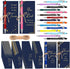 Qilery Employee Appreciation Pens, Black Ink Metal Inspirational Ballpoint with Stylus Tip, 48 Set with Thank You Cards