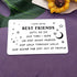 Engraved Metal Wallet Insert Card, Best Friends Gift, Funny Friendship Gift for Birthday Christmas Graduation