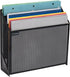 Mind Reader Vertical File Storage, Desktop Organizer Wall Mount, Metal Mesh for Office