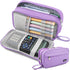 Big Capacity Pencil Case, Durable 3 Compartment Pen Pouch, Portable Zipper Stationery Organizer for Kids, Teens, Adults