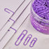 Purple 500pcs Assorted Sizes Paper Clips, Vinyl Coated for Office, School