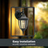 14.25 Inch 2461-BK Designers Fountain Waterbury Outdoor Light Fixture, Exterior Wall Lantern Sconce for Front Door