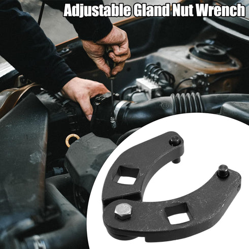 X AUTOHAUX 7463 Adjustable Gland Nut Wrench Square Drive Spanner Tool for Hydraulic Cylinders Case 480E/580/580D/580 SE/580 Ck/180 Backhoe by X AUTOHAUX