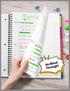 SUNEE 5 Subject Notebook – College Ruled, 300 Pages, 8.2"x10.8", 5 Pocket Colored Dividers, Blue, 3-Hole Punched