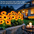18 (3 Pack) Solar Sunflower Lights Outdoor Garden Decor, Solar Flowers Lights with Sunflowers, Waterproof Fall Decor