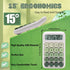 Mechanical Switch Calculator, 12 Digits, Large LCD Display, Green Gradient Desktop Big Buttons for Office School