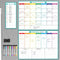 MaxGear 17" x 12" Magnetic Fridge Calendar, Monthly Dry Erase Whiteboard & Weekly Board with 7 Markers