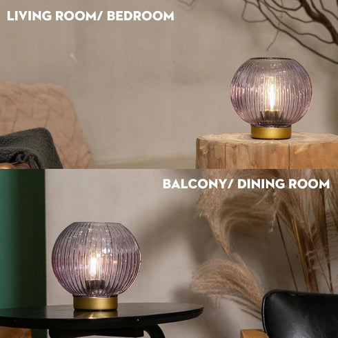 Dimmable ULAROOM Battery Operated Lamp with Remote Control, Cordless Table Lamps with Timer & Replaceable LED Blub