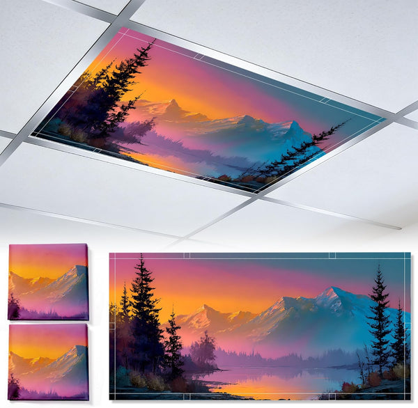 seewan 4x2 ft Magnetic Fluorescent Light Covers 2 Pack, Fabric Light Filters for