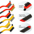 YUOILHY 6Pcs Small Wire Brushes for Cleaning Rust, Brass/Nylon/Stainless Steel Brushes with Curved Handle for Cleaning