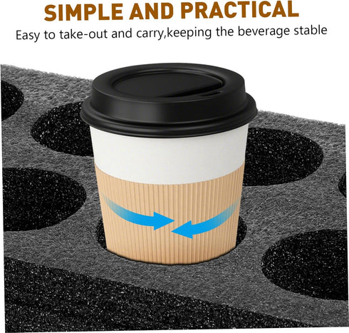 8 Foam Drink Holder Cups Take Out Drink Carrier Coffee Milk Tea Beverage for Rv Caravans Camping Boats
