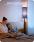 Dimmable 64.4" 10W 900LM Bulb 3000K-6500K, U06LD05W1 Blue Floor Lamp for Living Room with Remote and Foot Switch