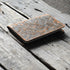 JJNUSA Distressed Leather Checkbook Journal Cover, Vintage Refillable Notepad, 3.5" x 5.5", Flower Brown