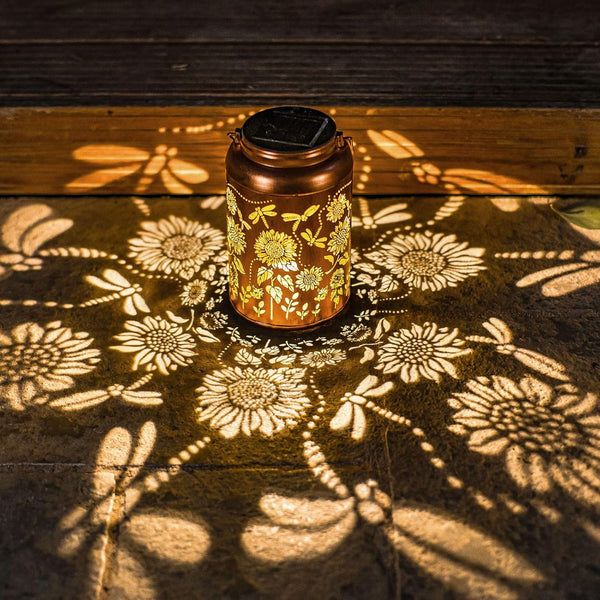 Mothers Day Gifts for Mom Sunflower Solar Lanterns Outdoor Waterproof Hanging Solar