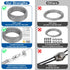 220FT 1/16" 304 Wire Rope Kit - String Light Hanging Kit Vinyl Coated Stainless Steel Cable with Turnbuckles for String