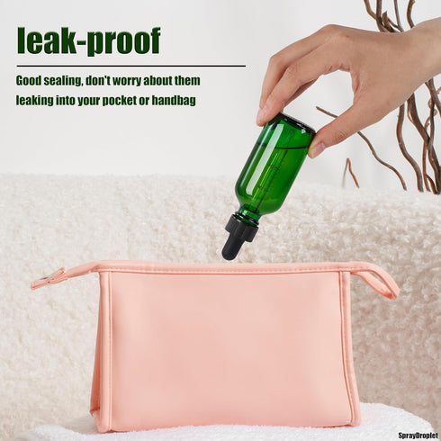 24 Pcs 2oz Green Glass Dropper Bottles, Leakproof Tincture Bottles with Dropper for All Kinds of Liquids