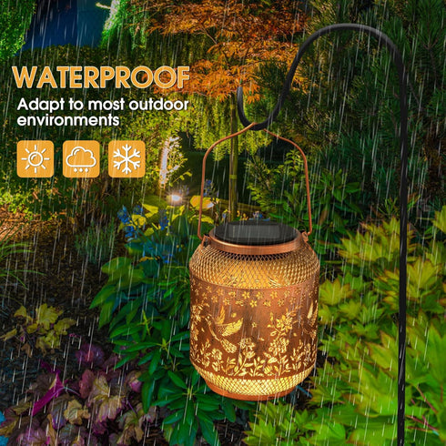Hummingbird Hummingbird Solar Lanterns Outdoor Waterproof, Birthday Gifts for Women Mom Grandma, Metal Hanging Solar