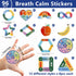 ZOiiWA 96 Pcs Breath Calm Anxiety Sensory Stickers Reusable Mindfulness Sticker Fidget Silent Adhesive Sensory Strips for School Office Classroom Desk Adults Teens Kids Tension Classroom Supplies by ZOIIWA