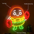 Dimmable Snack(12.6 14.96In) Boxing Hamburger Neon Sign Food Burger Neon Light Hamburg Boxing Led Light Sign for Wall