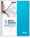 Dunwell 4x4 Graph Ruled Notebook, Blue Plastic Cover, 100 Sheets, 8.5x11, Engineering Notebook with 1/4 Inch Squares