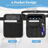 Server Waist Pouch with Adjustable Belt Serving Apron Bag with Four Pockets, One Key Chain and Two Pen Holders