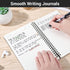 EUSOAR Spiral Lined Notebook, A5 3packs, 5.5"X8.3", 120 Pages Hardcover Lined Travel Journal (Black)