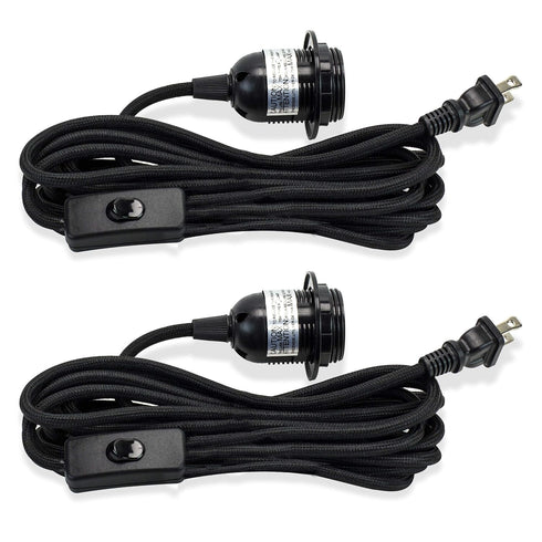 Rustic State Fabric Cord with Toggle Switch for Hanging Pendant Lamp Fixture