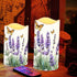 Lavender Butterfly Flameless Candles Bulk Timer Battery Operated Candles with Remote Color Changing Electric Pillar Led