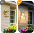 MATAMEYE Outdoor Wall Lantern, Exterior Waterproof Wall Sconce Light Fixture, Gold Front Door Mounted Lighting