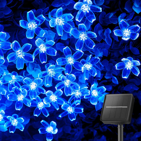 Brightown 60 LED Solar Flower String Lights for Outside Waterproof Fairy Lights