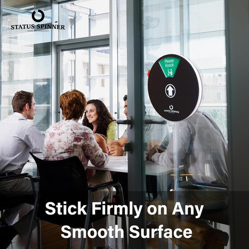 STATUS SPINNER Out of Office Wheel Sign for Door, Large 6 Options Office Status Sign, Out to Lunch