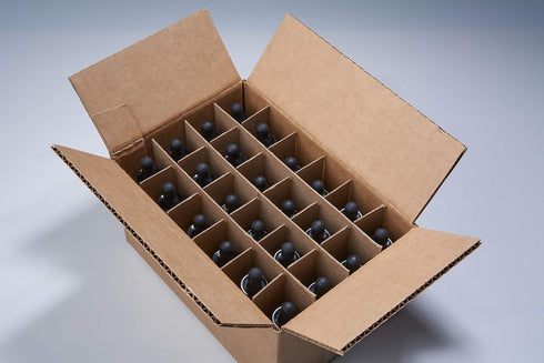 24 Pack Black Coated Boston Round Essential Oils Glass Bottles with Black Dropper Cap, 1oz