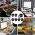10 Packs Black Desk Grommet, 1 Inch Plastic Cable Wire Hole Cover for Office PC Desk Organizer