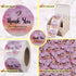 Thank You Stickers for Small Business – Watercolor Gold Foil Design – 1.5" Round, 400 Waterproof Labels/Roll – Modern