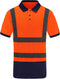 Reflective Gear Polo Shirt, Safety Short Sleeve Polo in Orange, Size 3XL
