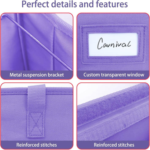 Desktop File Organizer Box, Collapsible Hanging Filing Box, Home Office Document Storage Organizer with Front Pocket