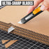 4 Pack Retractable Box Cutter, Utility Knife with 9MM Wide Snap-Off Blades for Cutting Box, Cardboard