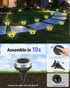 2 Pack IP65 SenLuKit Mini Solar Ground Lights Outdoor Waterproof Solar Flat Garden Light Solor Powered Disc Pathway