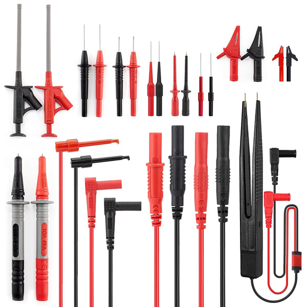 KAIWEETS 23PCS Multimeter Test Leads Kit, Replaceable Precision Probes Set, Alligator Clips for Digital Electrical