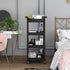 4 STEEHOOM Tier Rolling Cart with Handle, Utility Cart with Table Top Easy Assembly Bathroom Storage Cart on Wheels