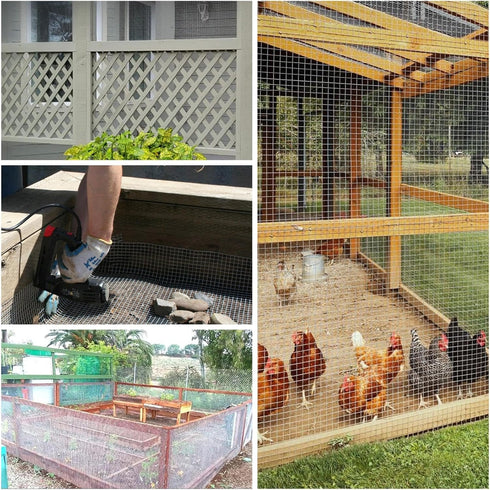 12'' 20' 1/2 (19 Hardware Cloth x in Galvanized Wire Mesh Roll GA) Chicken Wire Fence Roll for Chicken Pen/coop Fences