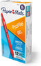 Paper Mate Gel Pen Profile Retractable Pen - 0.7mm Red - 12 Count