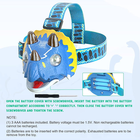 SEVENKA Kids Headlamp, LED Flashlight for Kids, Lightweight Outdoor Head Lamp Toy for Camping Gear