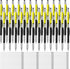 Chinco 48 Pcs Multi Tool Ballpoint Pen, 6 in 1 Pen for Men Dad with 48 Pcs Black Ink Refills