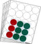 Royal Green Printable Stickers Sheets, Circle Labels 2 Inch Template Included, 10 Full Sheets - 212 Pack
