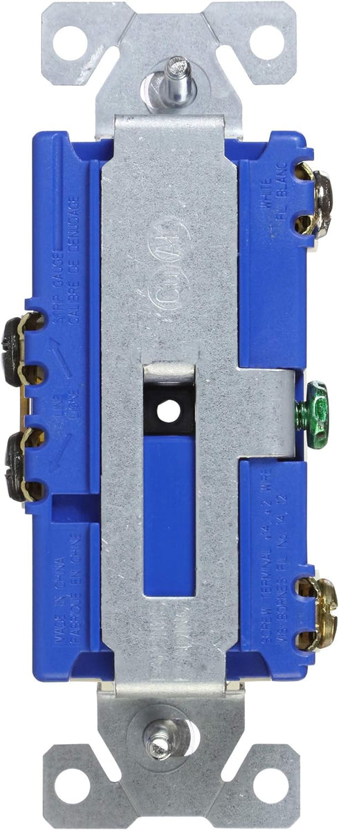 277LA-SP 15 Eaton Amp Single Pole Combination Toggle Switch and Pilot Light, Almond