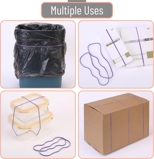 Mr. Pen Large Rubber Bands, 100 Pack, Purple, Extra Large Rubber Bands for Office Supplies, 7 Inch