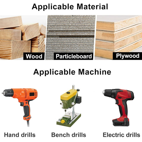 Lytool 5Pcs Countersink Drill Bit Set, Tapered Drill Bits for Woodworking with Depth Stop and Allen Wrench