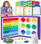 HEGYINI Magnetic Fraction Educational Puzzle STEM Toys Fraction Tiles and Fraction Circles Book