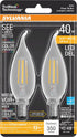 Bulb, B10 40W 4W, Dimmable, 350 2700K, 2 Pack (40755) Sylvania LED TruWave Natural Series Dcor Light Chandelier